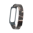 Camouflage Metal Watch Band Watch Strap Replacement for Xiaomi Miband 4
