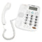 Big Button Corded Phone Landline Telephone Extension Fixed Phon Desktop Home Office Equipment White