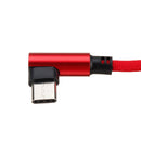 2M 90 Degree 2.4A Type C Nylon Braided Data Cable For Smartphone Tablet