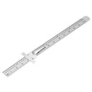 Machifit 6 Inch 0-150mm Stainless Steel Gauge Standard Rule Scale Depth Length Gauge Marking Measuring Tool with Detachable Clip