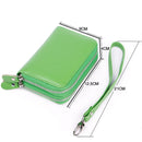 High Quality Genuine Leather Women Double Zipper Around Handbag Card Holder Wallets Coin Purse
