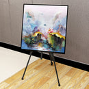 Folding Iron Easel Stand Tripod Adjustable Height Lightweight Sturdy Painting Display Portable Sketching Rack with Carrying Bag