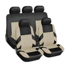 Premium Car Seat Cover Knitted Fabric Mesh Composite 9 Piece Set