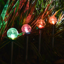 4pcs Solar LED Glass Ball Outdoor Garden Stake Lamps Color Changing Yard Lawn Landscape Light