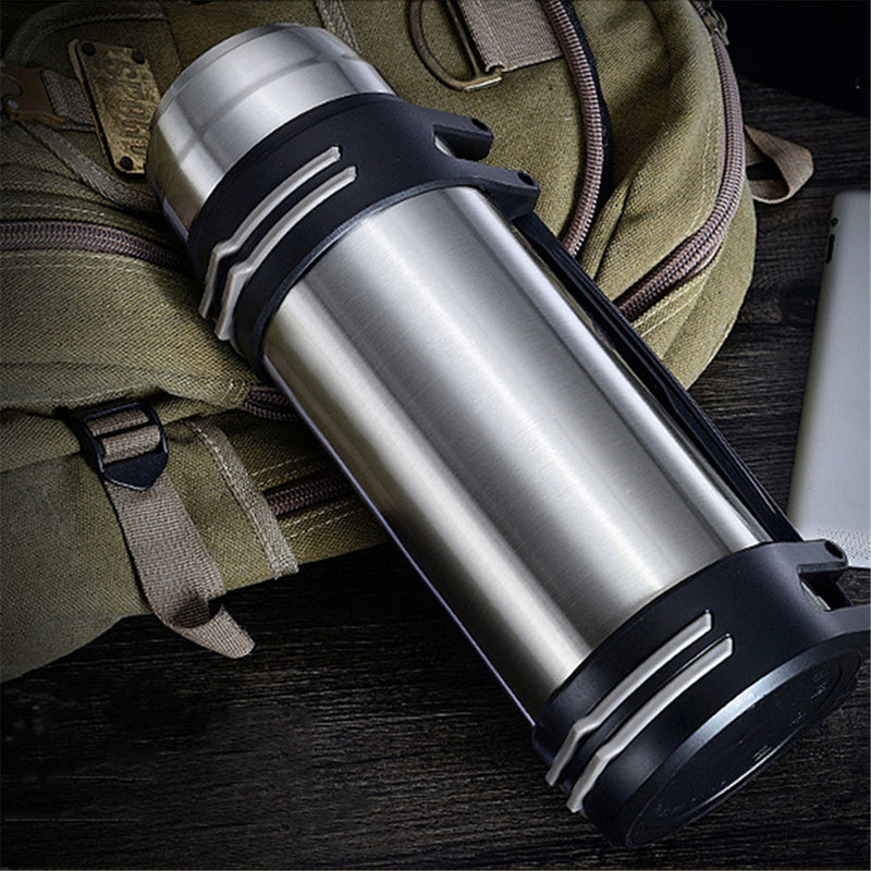 1.2L/1.6L Vacuum Cup Stainless Steel Tea Bottle Water Mug Cup Portable Thermos Sport