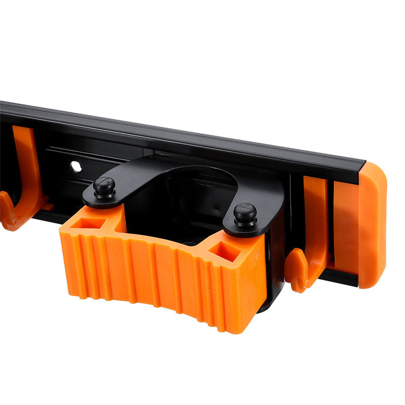 4 Position Mop and Broom Holder with 5 Hooks Multifunctional Mop Holder Tools Kit