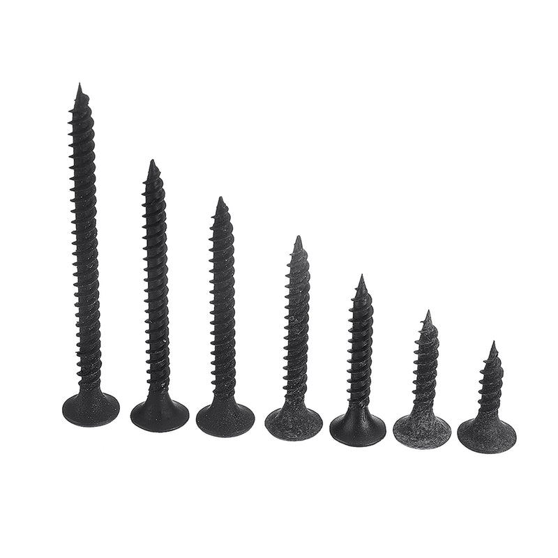 Suleve M3.5CP1 220Pcs/Set M3.5 Carbon Steel Flat Countersunk Head Cross Woodworking Screws Self Tapping Wood Screw Kit