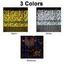 3M*1M 3M*3M USB LED Curtain Window String Light with Hook Up Icicle Garland Christmas Wedding Lamp Decor