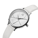 SHENGKE SK K0116 Fashion Simple Dial Conspicuous Leather Strap Women Quartz Watch