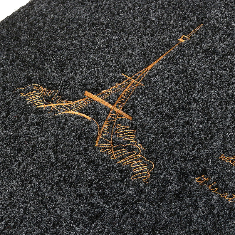 Eiffel Tower Waterproof Carpet Non Slip Door Floor Rug Mat Home Kitchen Bathroom