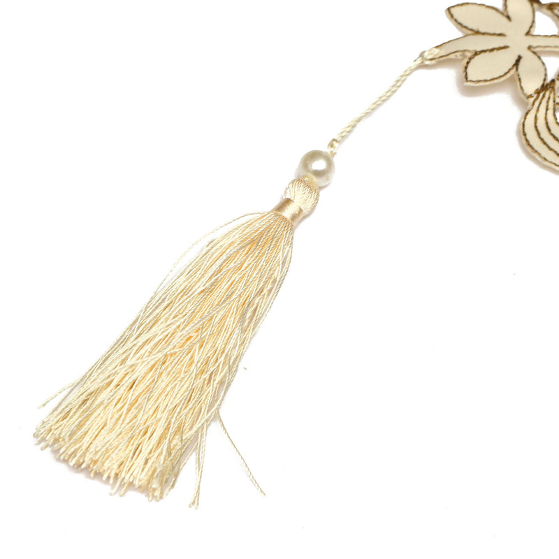 Pastoral Flower Table Runner Tablecloth Flag With Tassel Home Wedding Party Decor