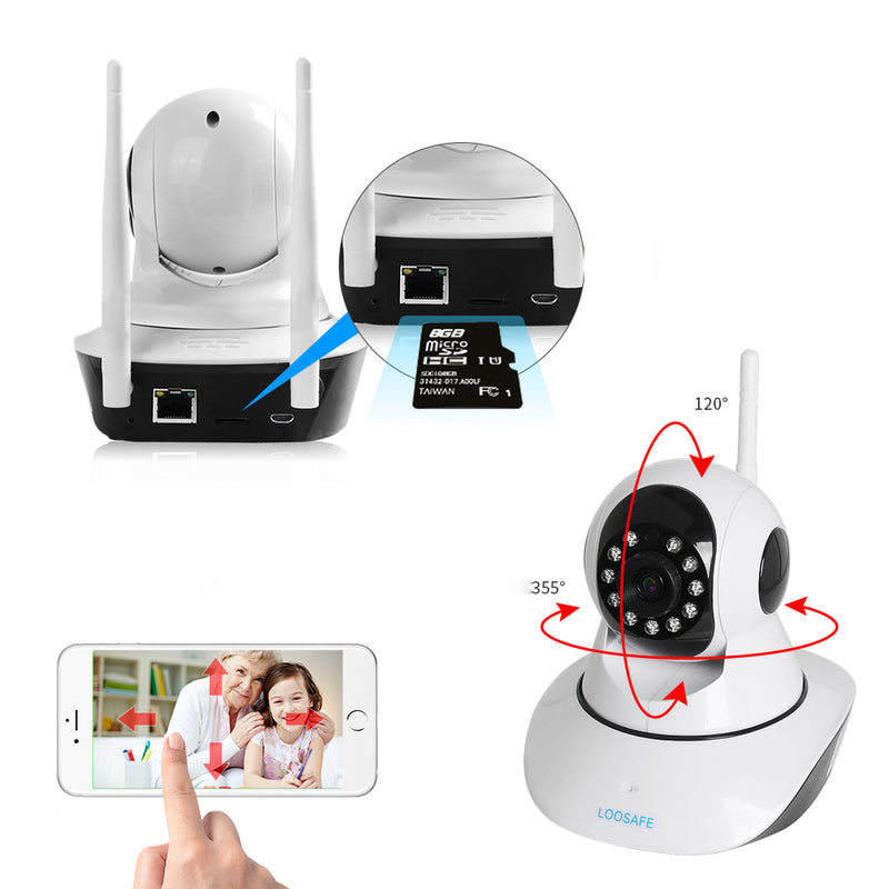 Loosafe LS-F2 HD 1080P Wireless IP Camera ONVIF H.264 Night Version M-otion Detection 120 Home WIFI Camera Baby Monitors