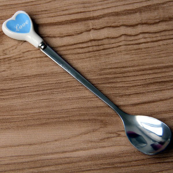 Heart-shaped Stainless Steel Spoon Coffee Tea Ice Cream