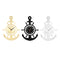 3D Anchor Helmsman Sailor Pirate Ship Mediterranean Style Wall Personality Clock