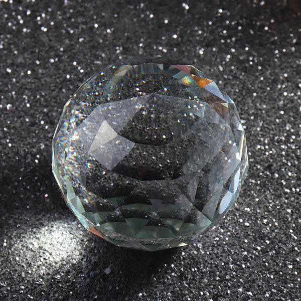 Clear Crystals Ball K9 Cut Sphere Prisms Glass Ball Decor Crafts Gifts 25-80mm