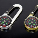 Two Colors Metal Carabiner Compass Outdoor Navigation Compass