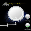 Led Makeup Mirrors With LED Light Folding Wall Mount Vanity Mirror 10x