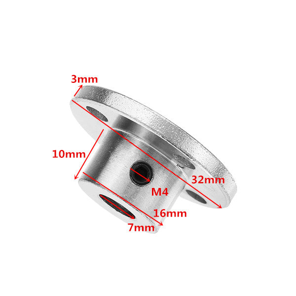 7mm Flange Coupling Steel Rigid Flange Plate Shaft Connector Optical Axis Support Fixed Seat