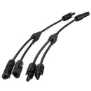2Pcs 30A 40cm Y-Type AWG12 MC4 Solar Panel Cable Connector Wire Branch IP67 4mm