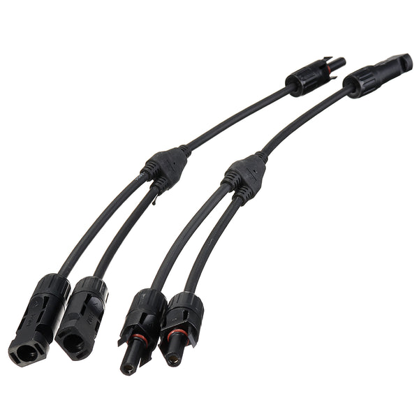 2Pcs 30A 40cm Y-Type AWG12 MC4 Solar Panel Cable Connector Wire Branch IP67 4mm
