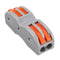 2Pin Wire Docking Connector Termainal Block Universal Quick Terminal Block SPL-2 Electric Cable Wire Connector Terminal Butt Joint Cable Connector 0.08-4.0mm