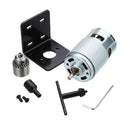 Machifit DC 12V Lathe Press 775 Motor With Miniature Hand Drill Chuck and Mounting Bracket