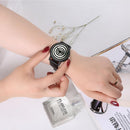 GAETY G417 Fashion Women Men Quartz Watch Creative Geometric Pattern Wrist Watch