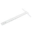 30cm Plastic Clear Head T-Square Graduated Measurement Ruler Home Garden Tool