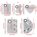 Stainless Steel Paint Palette Tray Mixing Rod Spatula Set For Watercolor Oil Painting Makeup