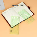 6Pcs/Set Circles Squares Geometric Formwork Drawing Templates Angle Ruler Stencil Measuring