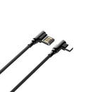 LIDNO 2.4A Type-C Micro USB Fast Charging 90 Degree Elbow Data Cable for Huawei P30 Pro Mate 30 5G Xiaomi 9Pro Redmi K30 S10+ Note 10 5G Oneplus 7T Pro