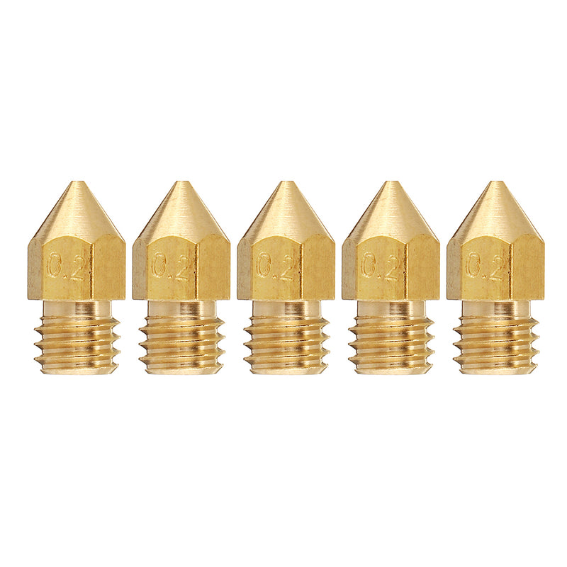 5PCS 1.75mm/0.2mm Copper Thread Extruder Nozzle For 3D Printer