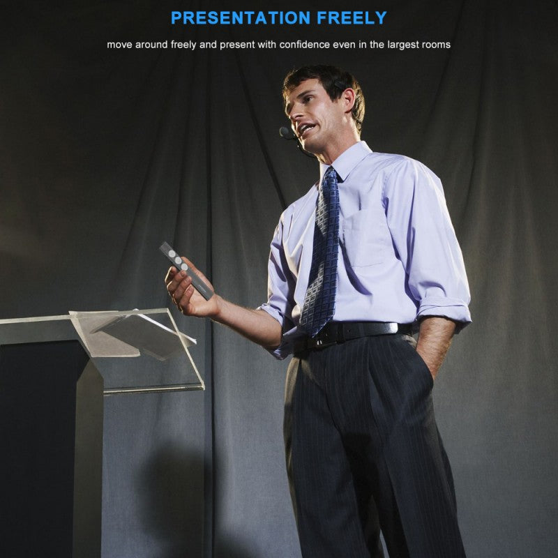 Vesine V9 Rechargeable Wireless Presenter Red Laser Flip Pen PPT Laser Page Pen Clicker Presentation Pen USB Remote Control Touch-Keys