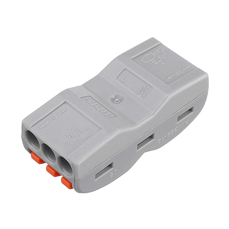 Minleaf 48Pcs Electrical Wiring Household 3PIN Docking Connector Electrical Connectors Wire Terminal Block Universal Electrical Wire Connector
