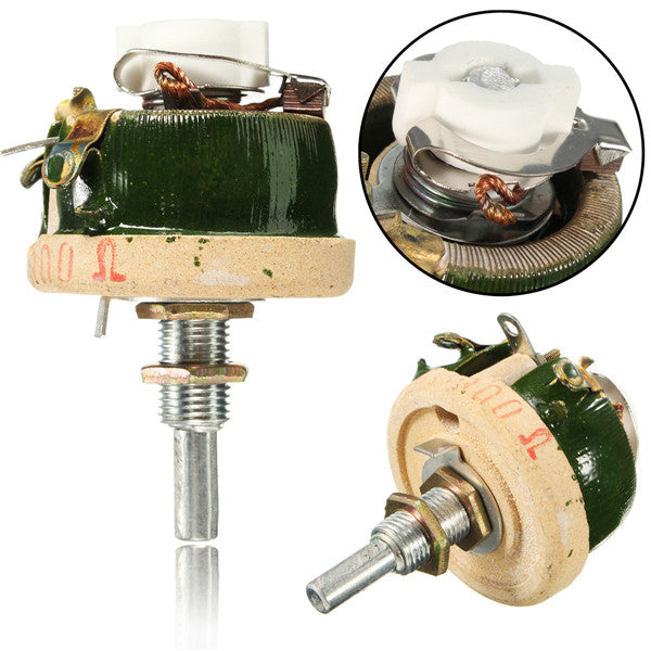 25W 300 OHM 70x43mm High Power Wirewound Potentiometer Rheostat Variable Resistor