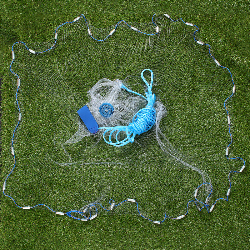 ZANLURE 2.4M Fishing Net Nylon Monofilament Mesh Gill Easy Throw Casting Fishing Tool Fishing Net