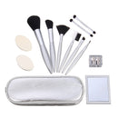 Makeup Brushes Set Kit Sharpener Lip Liner Eye Shadow Eyebrow Cosmetics Puff Fan Blush Mirror