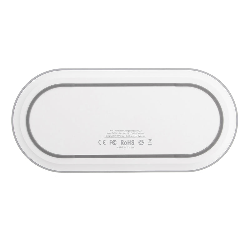 3 In 1 10W QI Wireless Charger Fast Charging Stand For iPhone Xs/Xr/Xs for Samsung Galaxy S9/S9