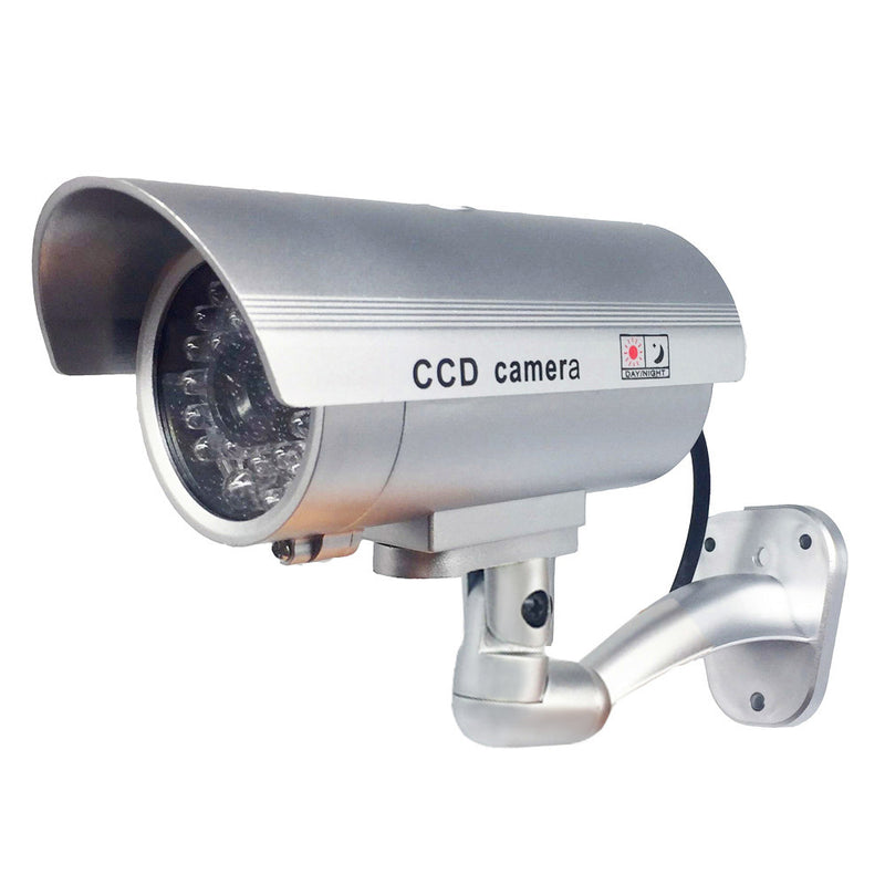 Waterproof Dummy Camera Bullet Flashing Red LED Outdoor Indoor Dummy CCTV Security Simulation Camera Dummy Surveillance Camera System