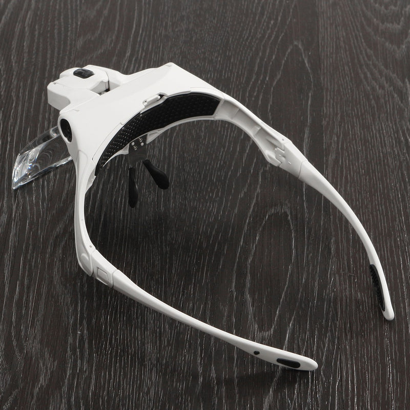 1X 1.5X 2X 2.5X 3.5X Headbrand Headset Jeweler Magnifier Magnifying Glass Loupe Glasses w/ LED Light