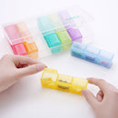 IPRee 7 Days Weekly Pill Case 21 Squares Travel Portable Medicine Storage Box Pill Container