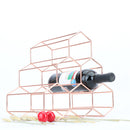 6 Bottles Storage Stand Holder Geometric Hexagon Shelf Design Rack