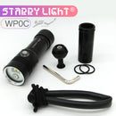 StarryLight WP0C 3 x LEDs & 2 x COBs L2 & XPEBRD-R2 900Lumens Indicator Diving Flashlight + Brack
