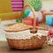 Wicker Hand Camping Picnic Storage Baskets Shopping Hamper with Lid Handle