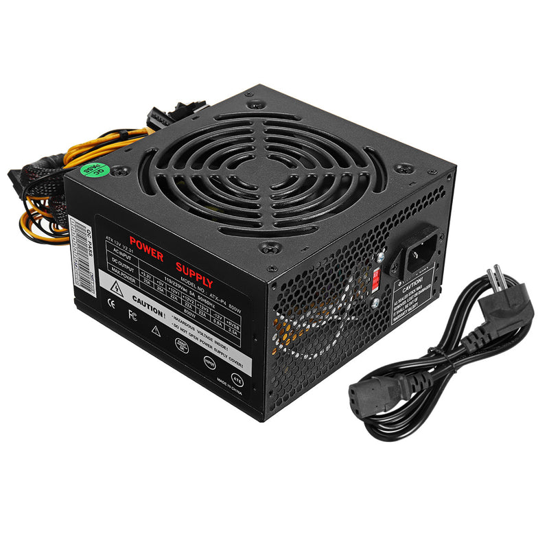 500W PSU PFC ATX 24pin Sata Computer Gaming Power Supply For Intel AMD PC CAN
