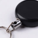 4cm High Resilience Steel Wire Rope Chain Recoil Metal Retractable Key Chain Alarm Key Ring