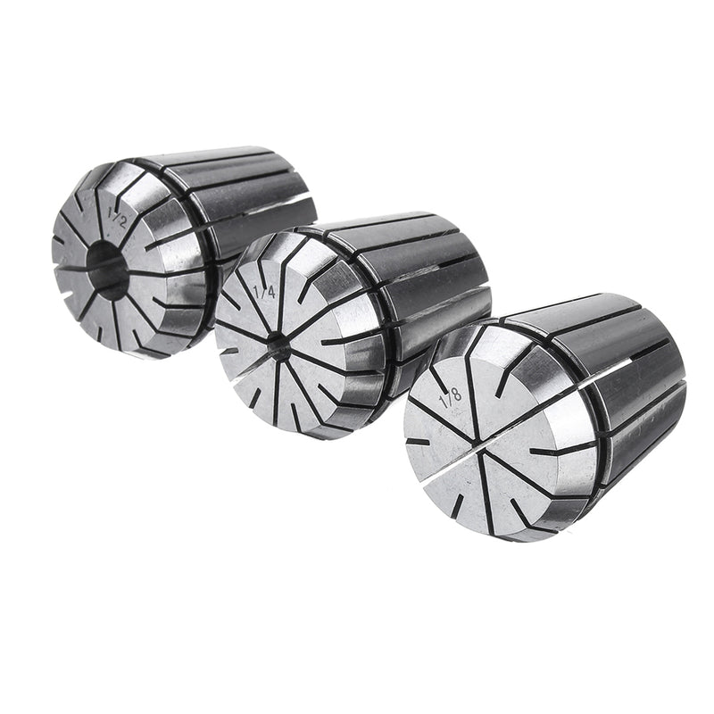 3pcs 1/8 1/4 1/2 Inch ER40 Spring Collet Chuck Set for CNC Engraving Milling Machine Lathe Tool