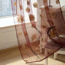Honana WX-C4 1x2m Sun Flower Voile Curtain Transparent Panel Window Room Divider Sheer Curtain Home Decor