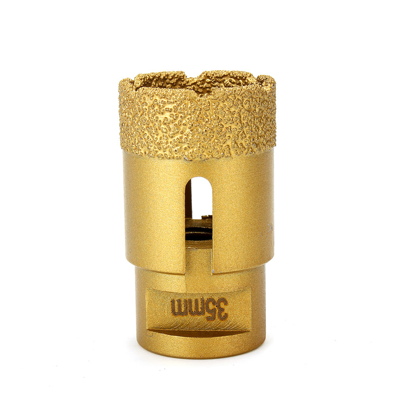 35mm Diamond Drill Core Bit Vacuum Brazed Hole Saw Cutter M14 Thread Granite Marble Gauge for Angle Grinder
