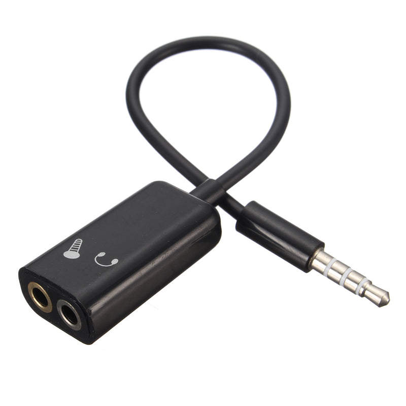 3.5mm Splitter Male to 2 Female Headphone Audio Extension Cable For Iphone Samsung Xiaomi